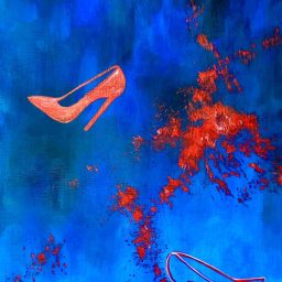 Daniela Duccini "Rosso" 2022, acrilico su carta telata, cm 24x32 — Archivio dell'artista